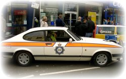 Old Ford police car (Ford Capri) at Tram Sunday, Fleetwood Wallpaper