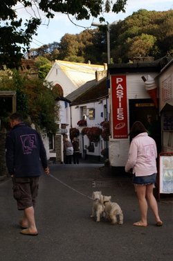 Polperro main street.