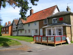 Tea rooms on the village green Wallpaper