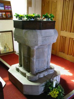 Peasonhall Church Font