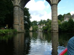 Railway arches viaduct Knaresborough. Wallpaper