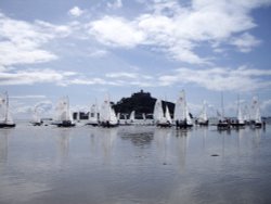 Yachts by St Michaels Mount Wallpaper