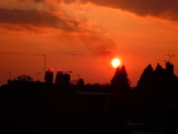 Sunset over Bishopstoke Wallpaper