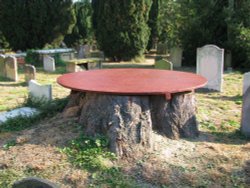 This is the trunk of a very large tree which previously obscured a large part of the Church Wallpaper