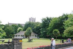 Christchurch Bowling Green and Priory Wallpaper