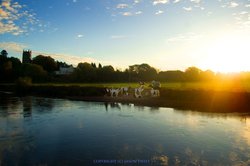 Sunrise over river Tame Wallpaper