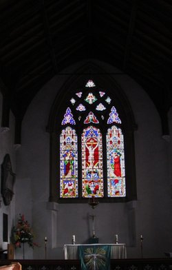 Stained Glass Window in the Church.