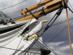 HMS Gannet figurehead at Chatham Naval Dockyard