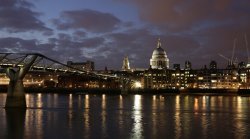 City of London, River Thames & skyline at night Wallpaper