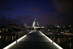 On the Millenium bridge..on the Thames Wallpaper