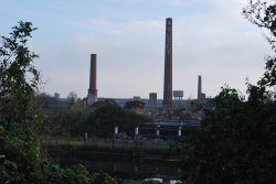 Derelict factories by the River Soar Wallpaper