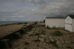 Beach huts Wallpaper