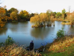 Another Fisherman, another view of Harleston Lakes Wallpaper