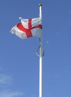 Flying the flag of St George