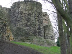 Pontefract Castle in winter Wallpaper