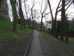 Pontefract Castle in winter Wallpaper