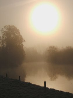 Autumn riverside scene