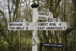 Road sign to the local villages Wallpaper