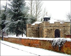 The Church in the snow Wallpaper