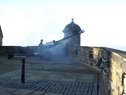 The One o'clock Gun being fired