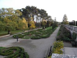 The parterre from above at Oldway Mansion. Wallpaper