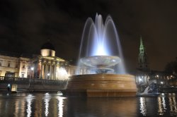 Trafalgar Square at night