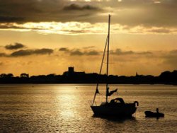 Sunset over Christchurch Harbour