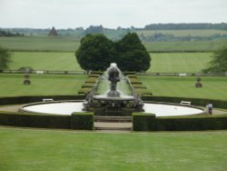 Atlas Fountain seen from a first floor window Wallpaper