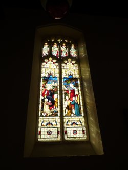 Stained Glass Window in the Church.