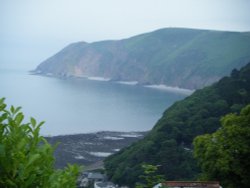 Lynmouth Bay Cliffs Wallpaper