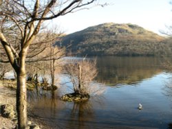 Ullswater, winter afternoon. Wallpaper