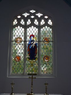 Stained Glass Window in the Church.