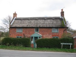 Thatched House in the Village Wallpaper