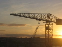 Sunset over Falmouth Docks Wallpaper