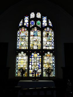 Stained Glass Window in the Church.