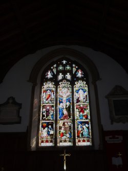 Stained Glass Window in the Church.