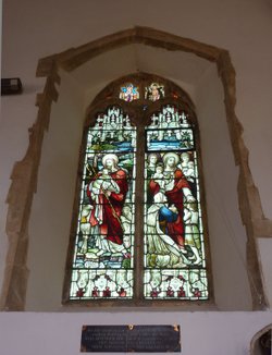 Stained Glass Window in the Church.