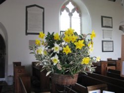 Flower Arrangement in the Church Wallpaper