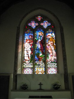 Stained Glass Window in the Church.