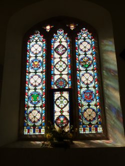 Stained Glass Window in the Church.