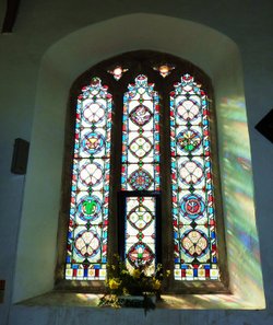 Stained Glass Window in the Church.