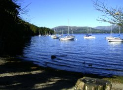 Windermere, looking north on a summer afternoon. Wallpaper