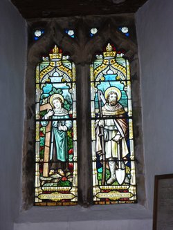 Stained Glass Window in the Church.