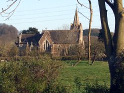 Church viewed from the Oxford Canal Wallpaper