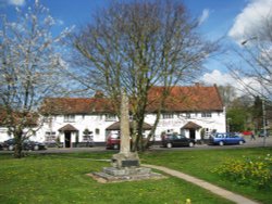 The Village Green and Red lion Pub Wallpaper