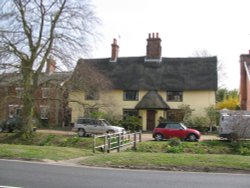 Thatched House in the Village Wallpaper