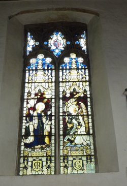 Stained Glass Window in the Church.