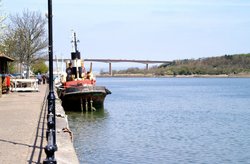 Looking up river to the A39 bridge. Wallpaper