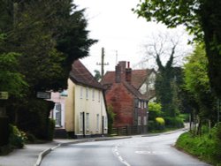 Road through the village Wallpaper