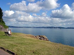 View of Torbay from Zeneca Steps, Battery Gardens. Wallpaper